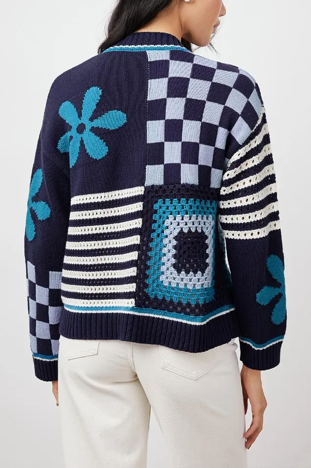 Rails Sweaters Women JONI SWEATER Blue Patchwork