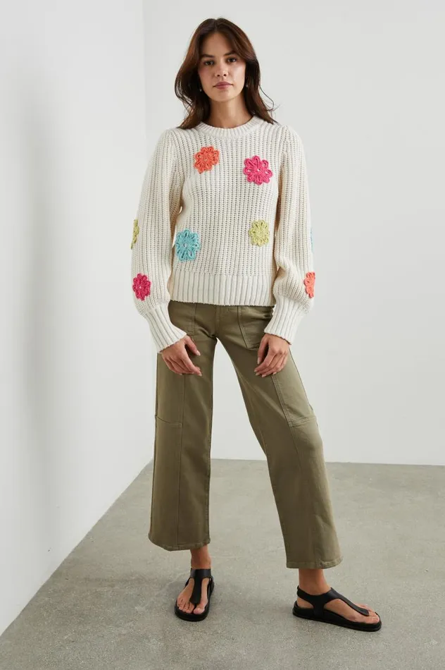 Rails Sweaters Women ROMY SWEATER Ivory Multi Daisies