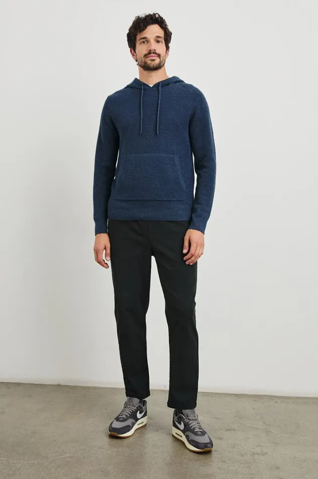 Rails Sweatshirts and Hoodies Men MATADOR HOODIE Blue Melange