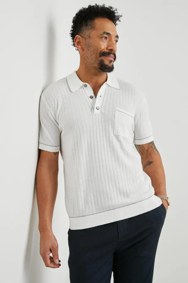Rails TShirts and Thermals Men HARDY POLO SHIRT White