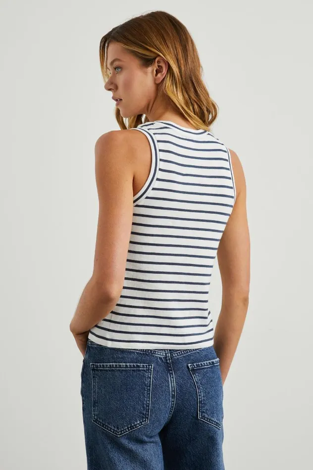 Rails Tees and Tanks Women THE RACER TANK Sailor Stripe Navy