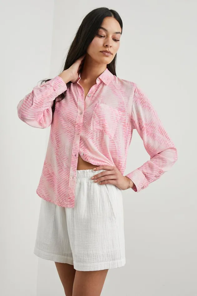 Rails Tops Women JOSEPHINE SHIRT Rose Reef