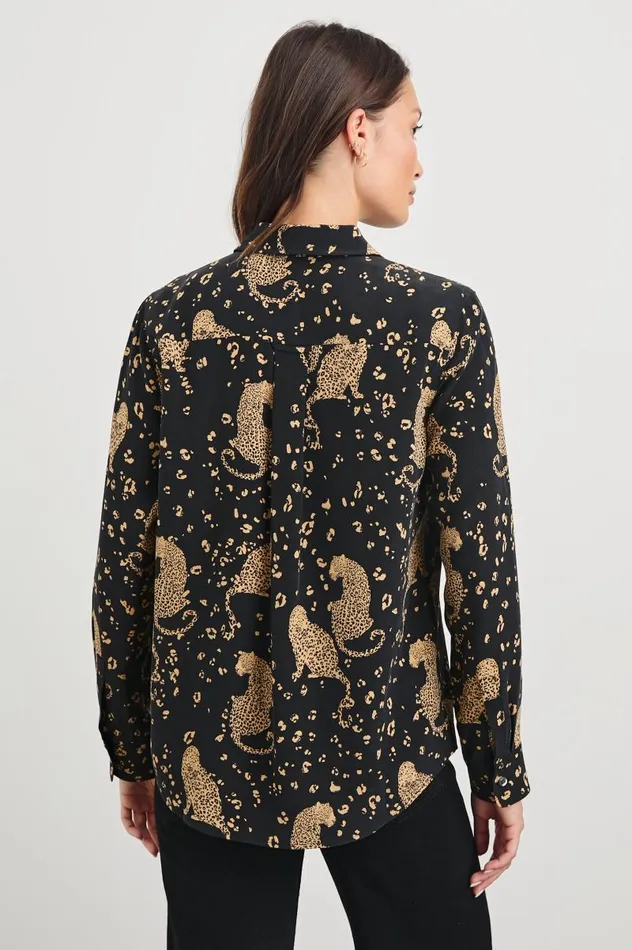 Rails Tops Women KATE SHIRT Noir Leopard