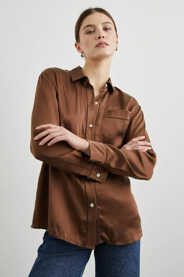 Rails Tops Women OAK SHIRT Espresso