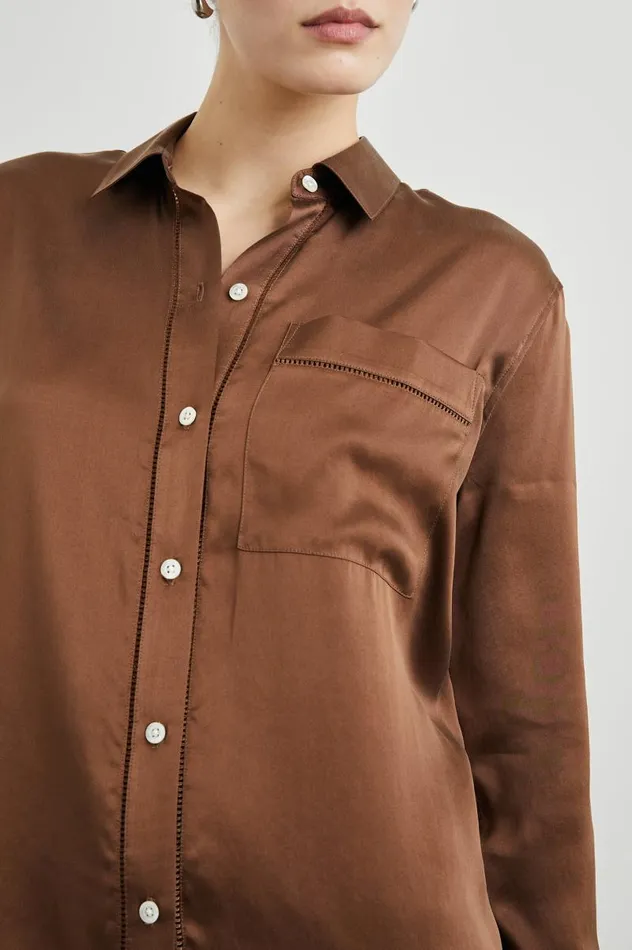 Rails Tops Women OAK SHIRT Espresso