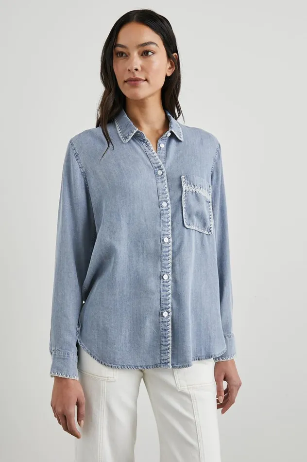 Rails Tops Women SAYA SHIRT Medium Cloud Wash