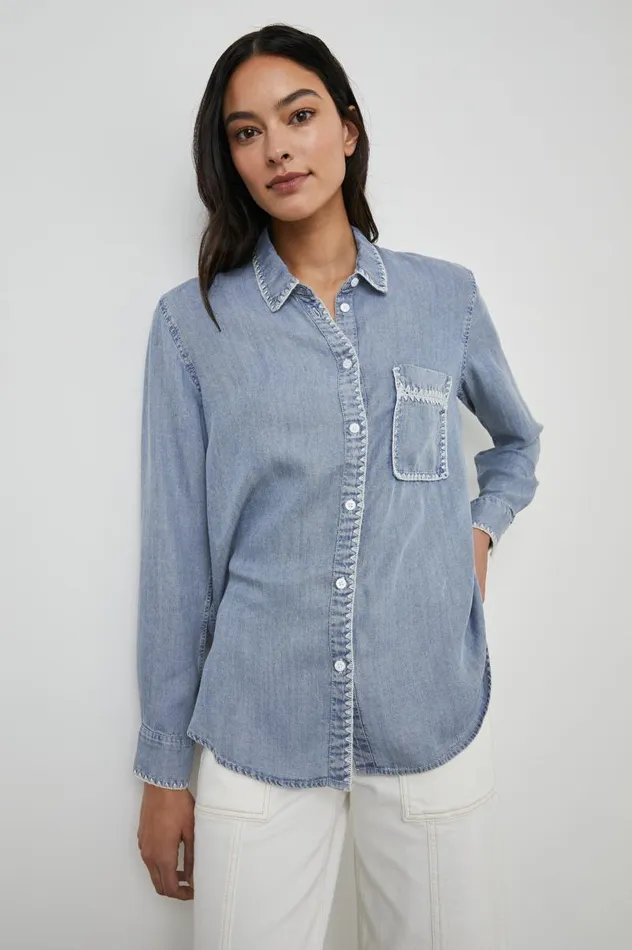 Rails Tops Women SAYA SHIRT Medium Cloud Wash