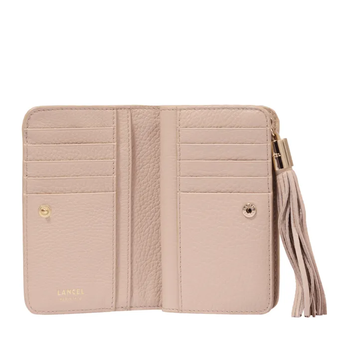 Rectangular Zip Compact Wallet Cappuccinogold Women Lancel Wallet