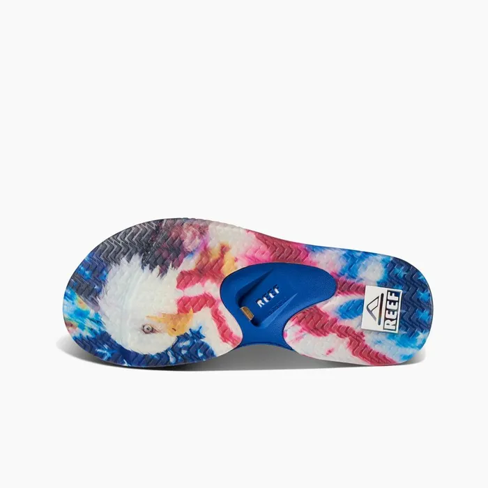 Reef Sandals Men Fanning Red White And Blue