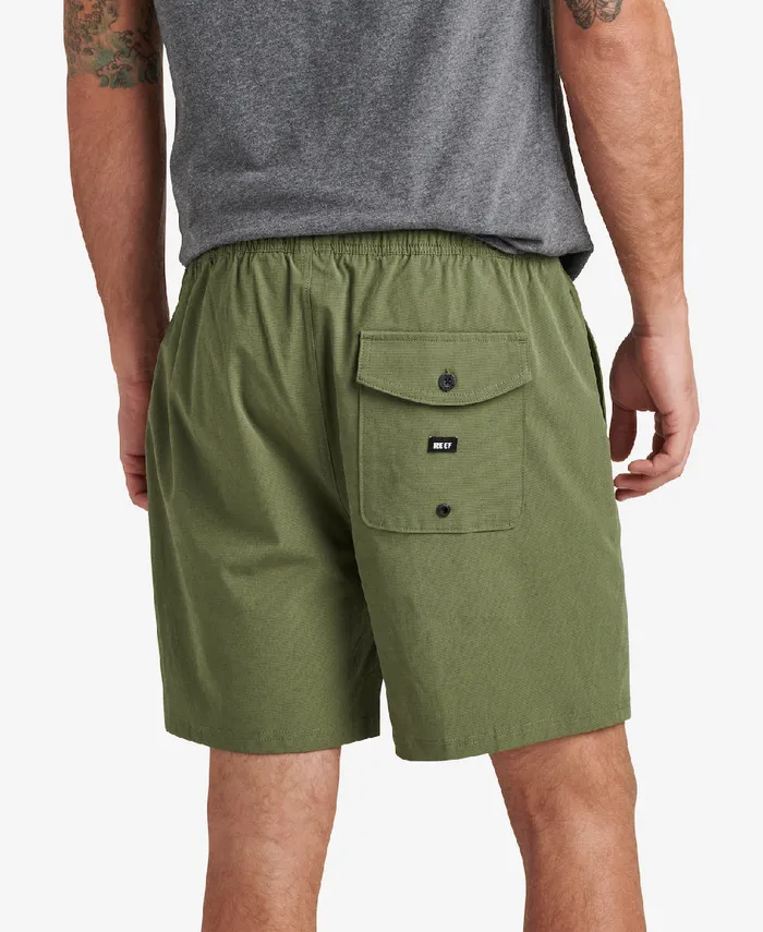 Reef Shorts Boardshorts and Pants Men Fields 17 Elastic Waist Walk Short Olivine Reef Shorts Boardshorts and Pants Men Fields 17 Elastic Waist Walk Short Olivine