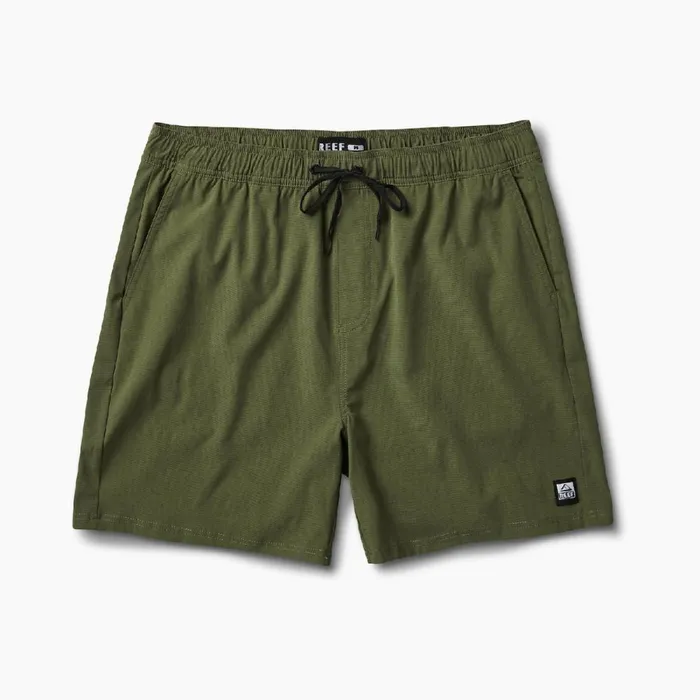 Reef Shorts Boardshorts and Pants Men Fields 17 Elastic Waist Walk Short Olivine Reef Shorts Boardshorts and Pants Men Fields 17 Elastic Waist Walk Short Olivine