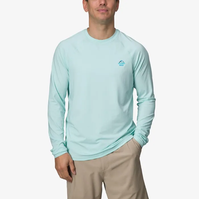 Reef Surf Shirts and UPF Apparel Men Hanford Long Sleeve Surf Shirt Upf 50 Clearwater