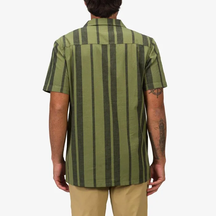 Reef TShirts and Shirts Men Angelo Short Sleeve Camp Shirt Olivine