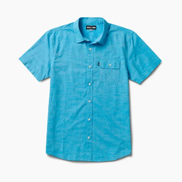 Reef TShirts and Shirts Men Winfred Woven Shirt Starlight Blue Reef TShirts and Shirts Men Winfred Woven Shirt Starlight Blue