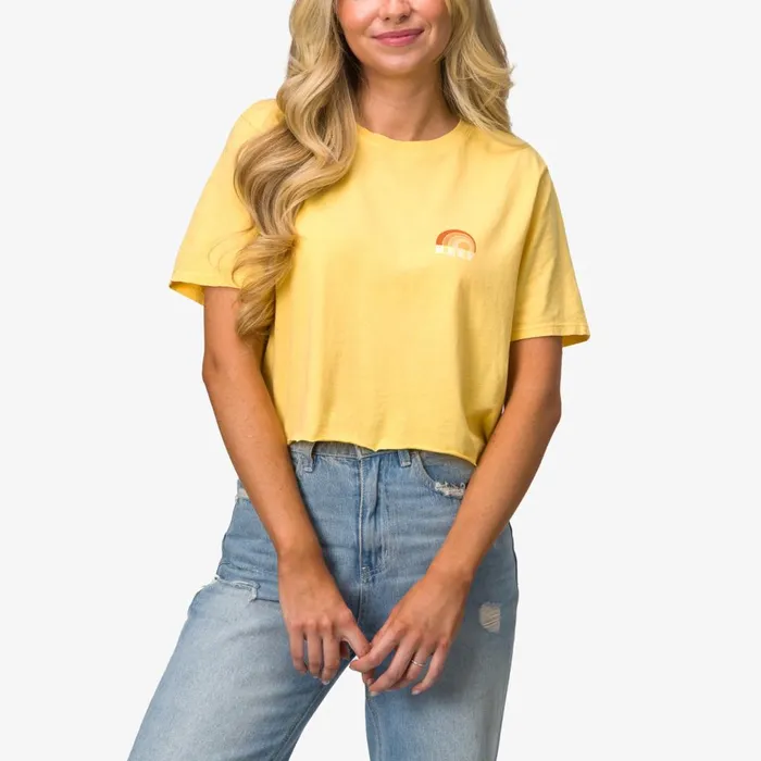 Reef TShirts Tanks and Dresses Women Becca 18034 Crop Tee Cornsilk