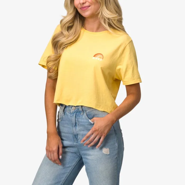 Reef TShirts Tanks and Dresses Women Becca 18034 Crop Tee Cornsilk