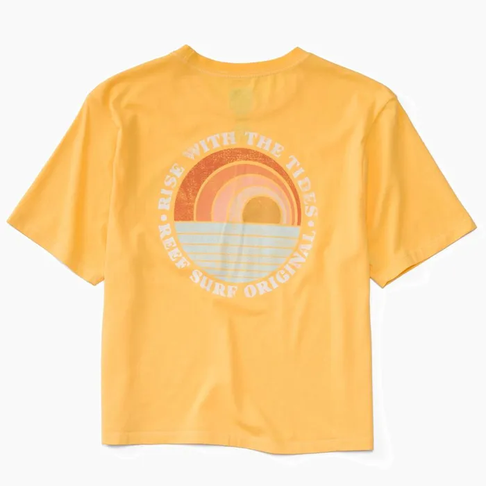 Reef TShirts Tanks and Dresses Women Becca 18034 Crop Tee Cornsilk