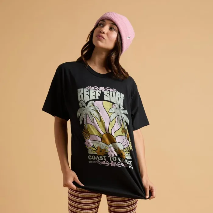 Reef TShirts Tanks and Dresses Women Coastal Boyfriend Crew Caviar