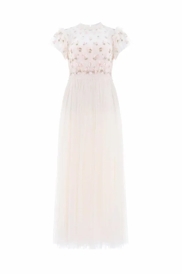 Rococo Bodice Ankle Gown Champagne Women Needle and Thread Dresses