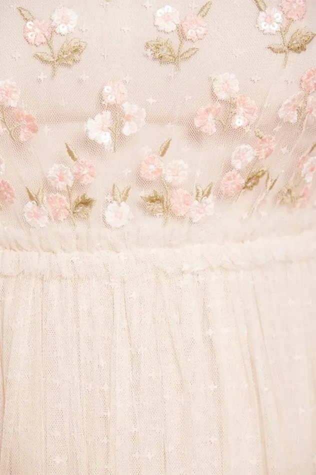 Rococo Bodice Ankle Gown Champagne Women Needle and Thread Dresses