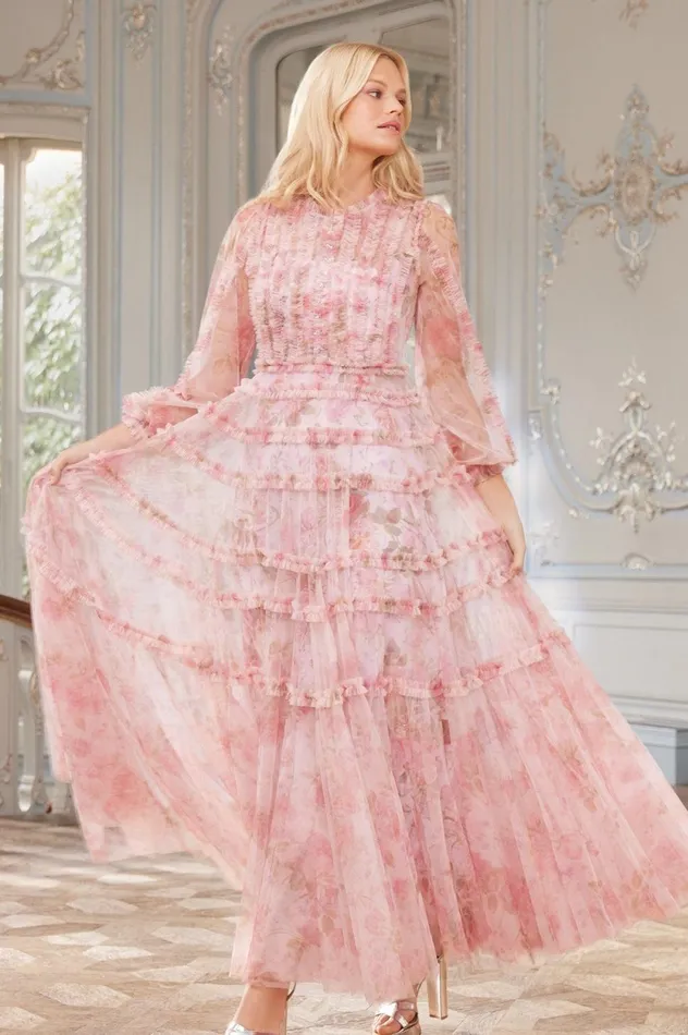 Rose Bluebell Esme Gown Pink Women Needle and Thread Dresses