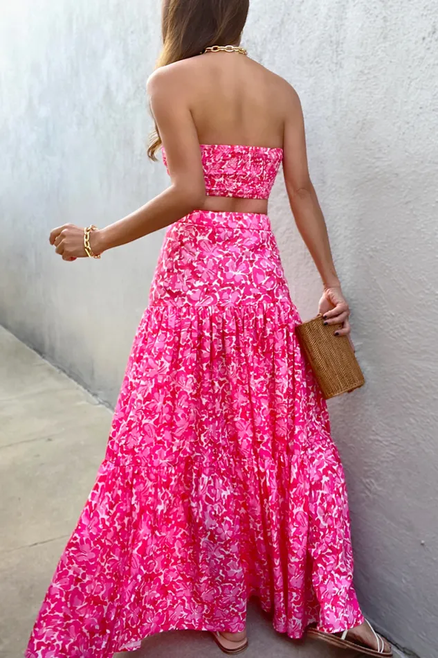 Runaway The Label Crops Shop Petunia Top 8211 Pink Floral