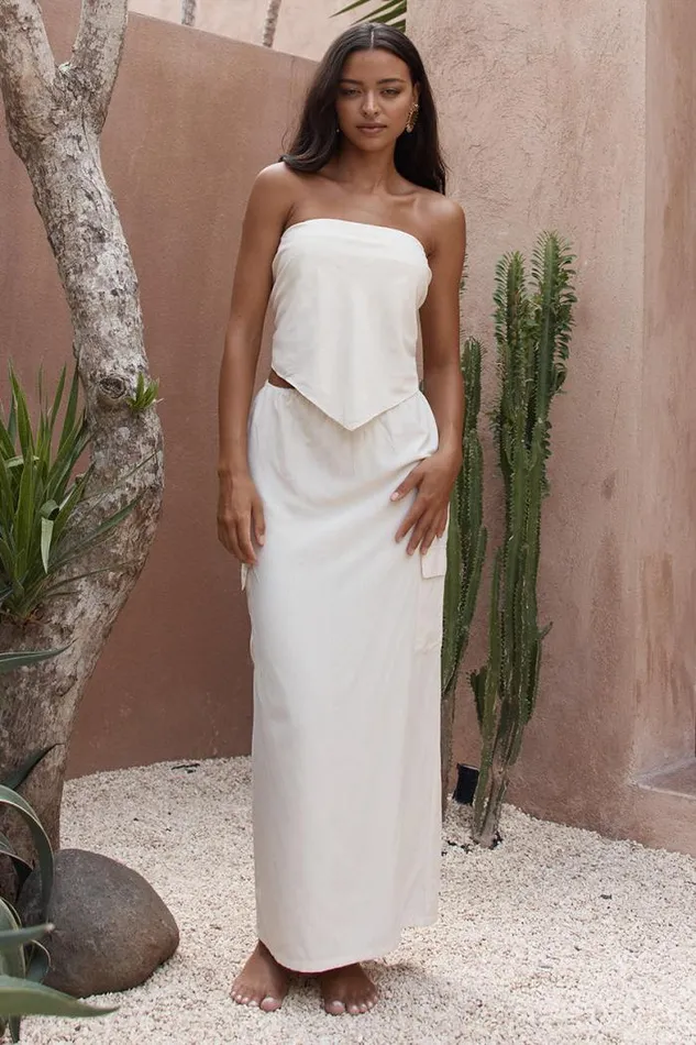 Runaway The Label Crops Shop PICILO SCARF TOP 8211 OATMEAL