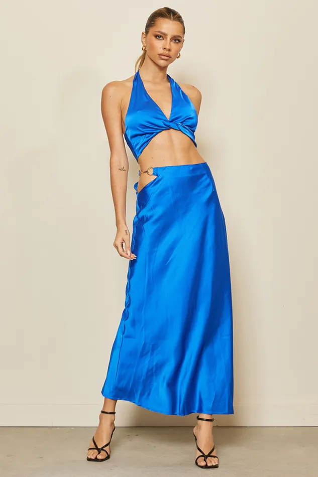 Runaway The Label Crops Shop Remi Top 8211 Royal Runaway The Label Crops Shop Remi Top 8211 Royal