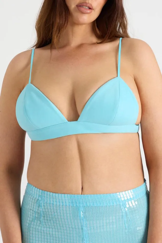 Runaway The Label Crops Shop THE BRA TOP 8211 AQUA Runaway The Label Crops Shop THE BRA TOP 8211 AQUA