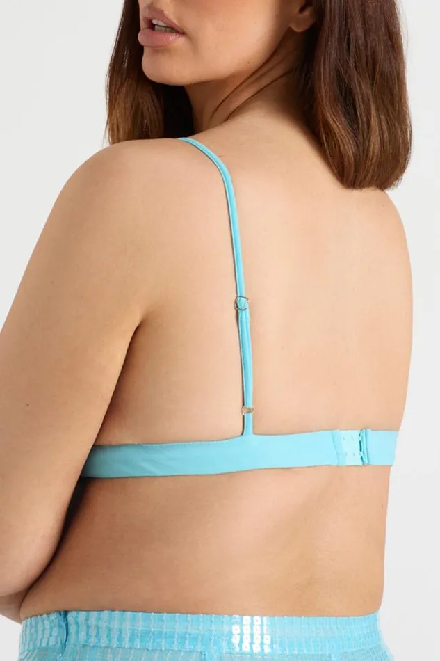 Runaway The Label Crops Shop THE BRA TOP 8211 AQUA Runaway The Label Crops Shop THE BRA TOP 8211 AQUA