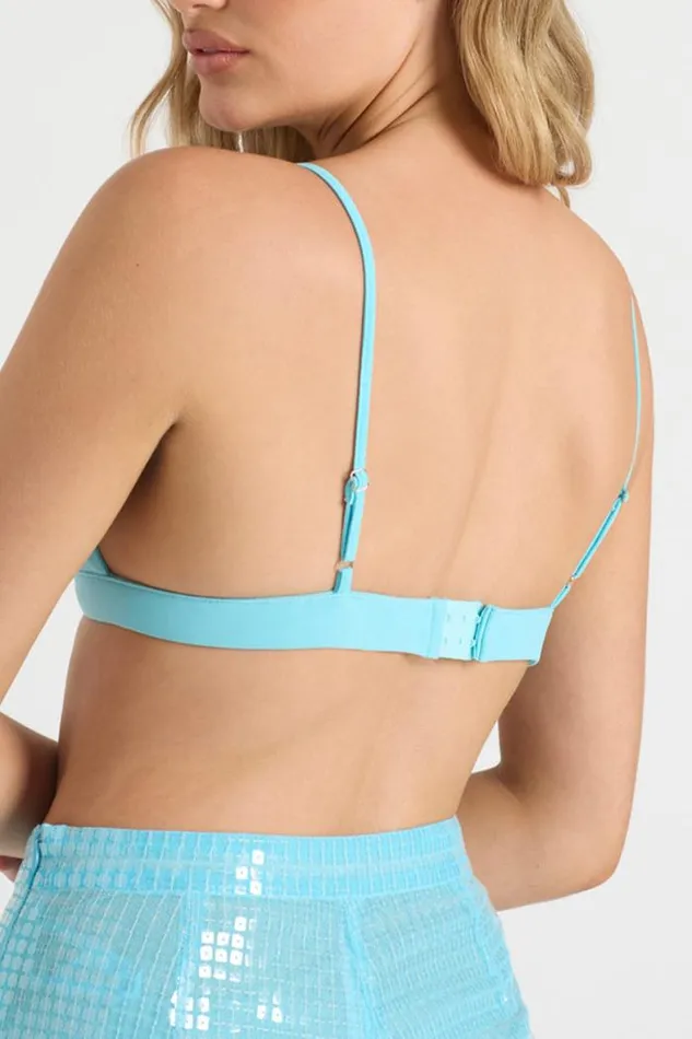 Runaway The Label Crops Shop THE BRA TOP 8211 AQUA Runaway The Label Crops Shop THE BRA TOP 8211 AQUA