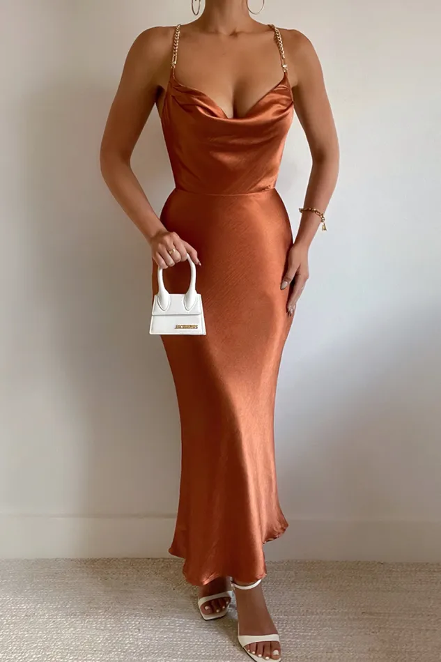 Runaway The Label Maxi Shop BACARI SLIP DRESS 8211 COPPER Runaway The Label Maxi Shop BACARI SLIP DRESS 8211 COPPER