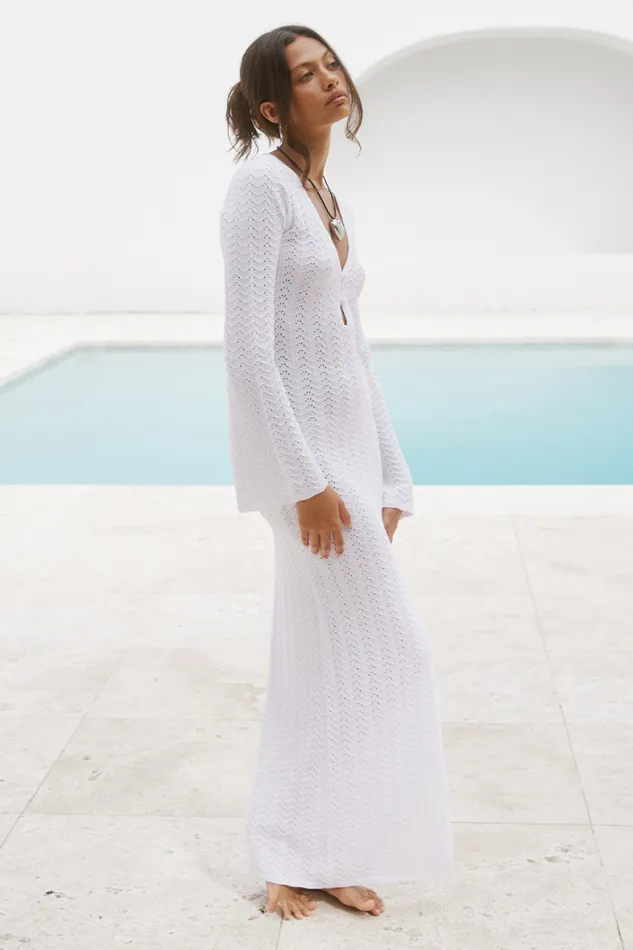 Runaway The Label Maxi Shop CAPRICE MAXI DRESS 8211 WHITE
