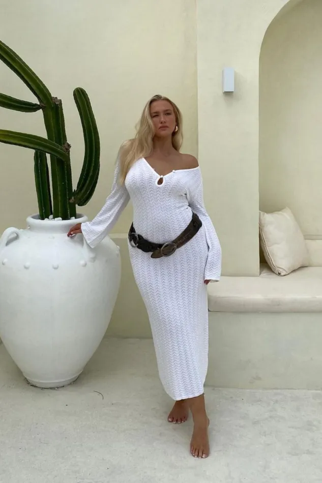 Runaway The Label Maxi Shop CAPRICE MAXI DRESS 8211 WHITE