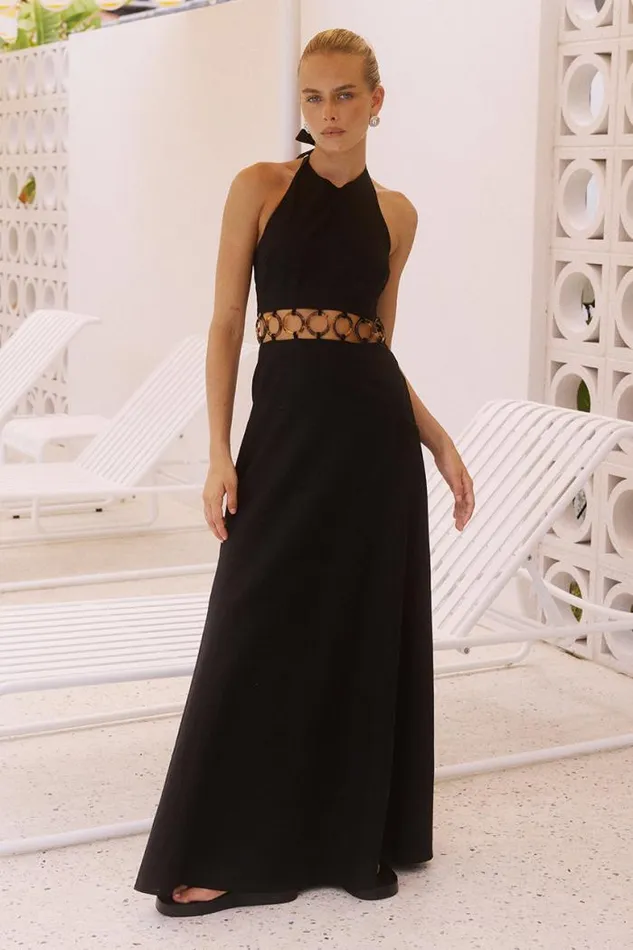 Runaway The Label Maxi Shop RAFINA MAXI DRESS 8211 BLACK
