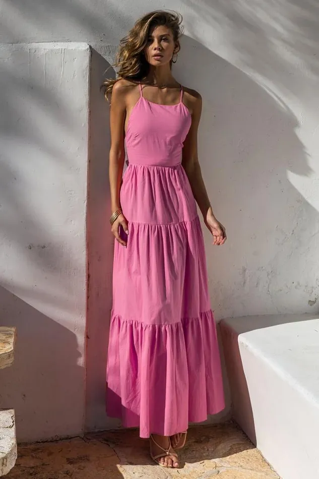Runaway The Label Maxi Shop Remy Maxi Dress 8211 Bubblegum