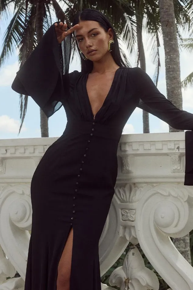 Runaway The Label Maxi Shop SARI MAXI DRESS 8211 BLACK