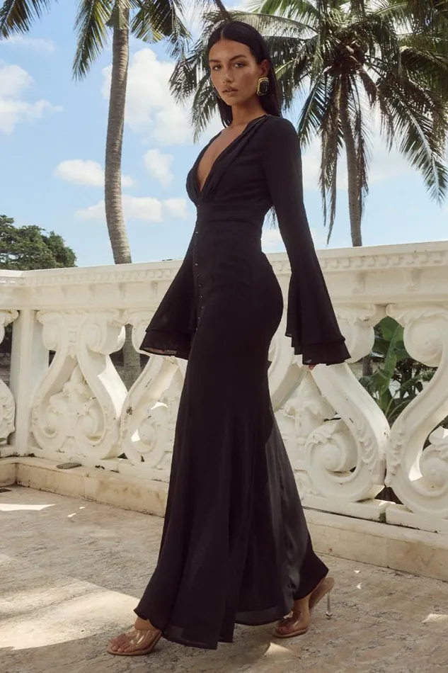 Runaway The Label Maxi Shop SARI MAXI DRESS 8211 BLACK
