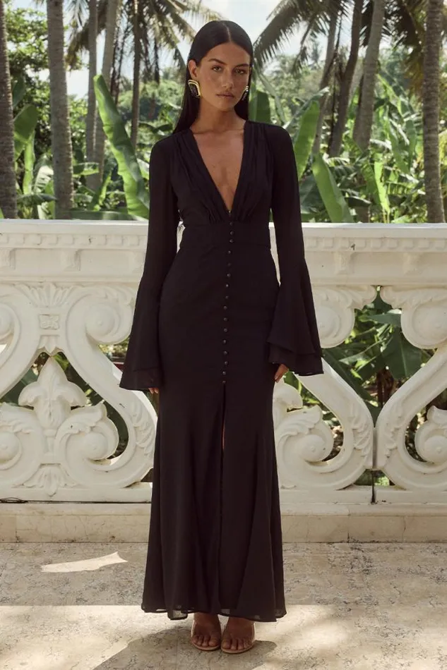 Runaway The Label Maxi Shop SARI MAXI DRESS 8211 BLACK
