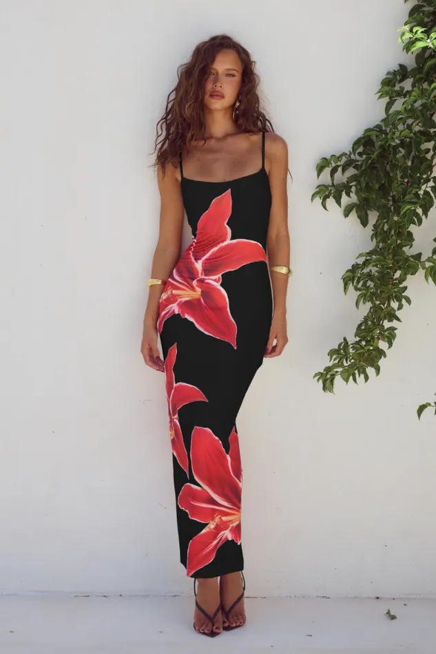 Runaway The Label Midi Shop DEIA MIDI DRESS 8211 BLACK LILY