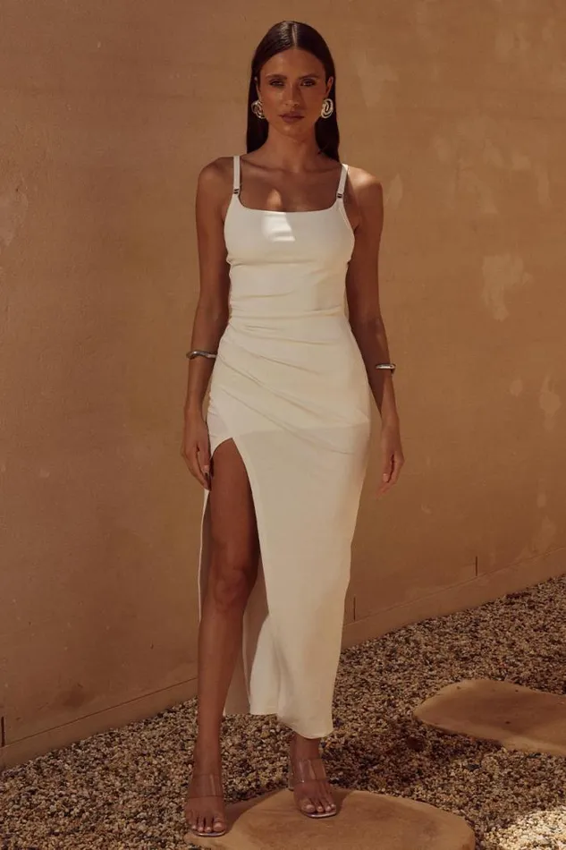 Runaway The Label Midi Shop EDIN LONG MIDI DRESS 8211 WHITE