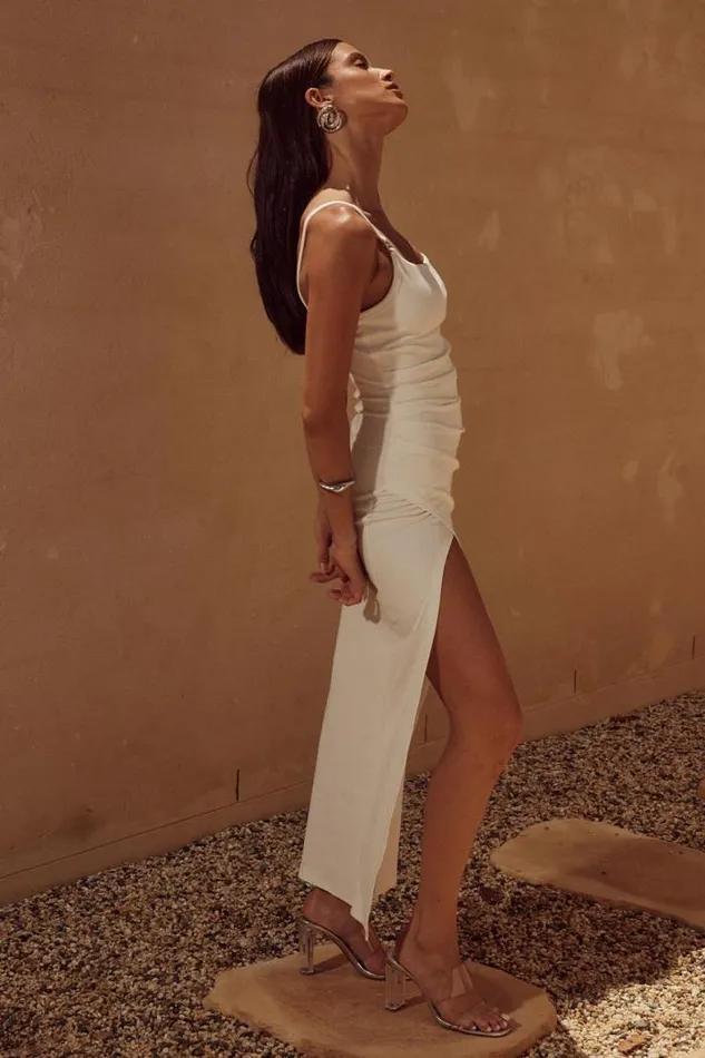 Runaway The Label Midi Shop EDIN LONG MIDI DRESS 8211 WHITE