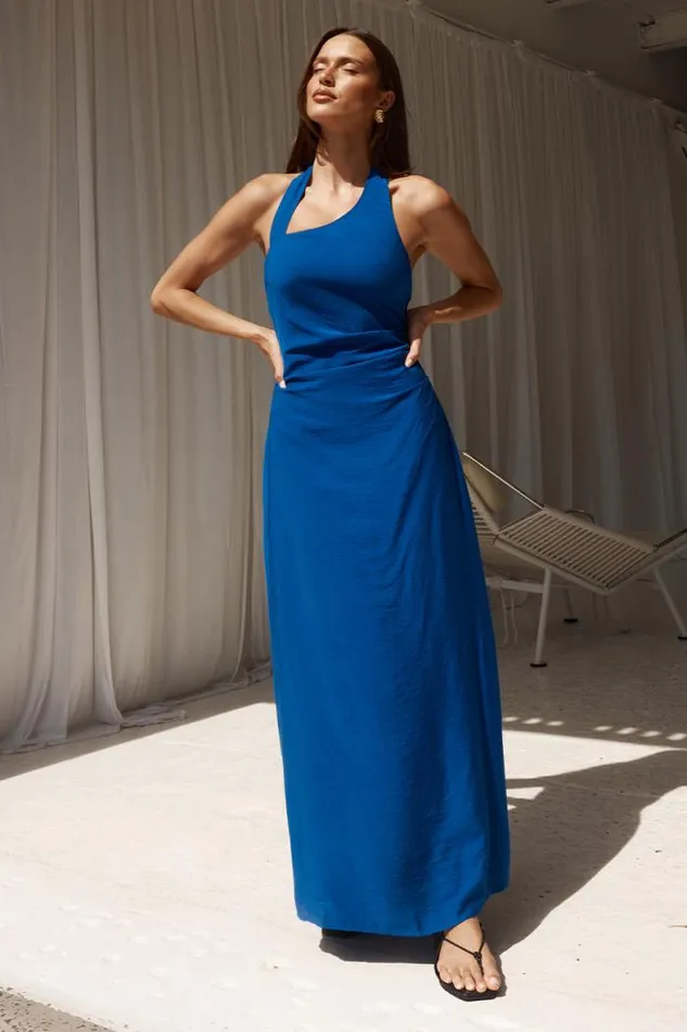 Runaway The Label Midi Shop ELERA MIDI DRESS 8211 COBALT