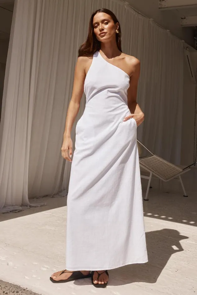 Runaway The Label Midi Shop HARRI MIDI DRESS 8211 WHITE