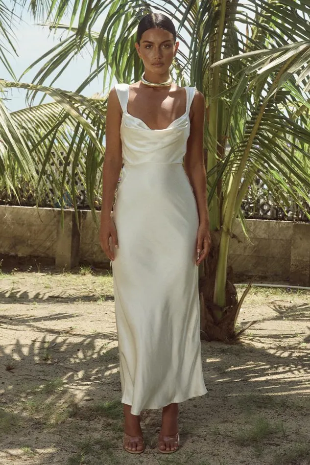Runaway The Label Midi Shop HAVANNA MIDI DRESS 8211 IVORY