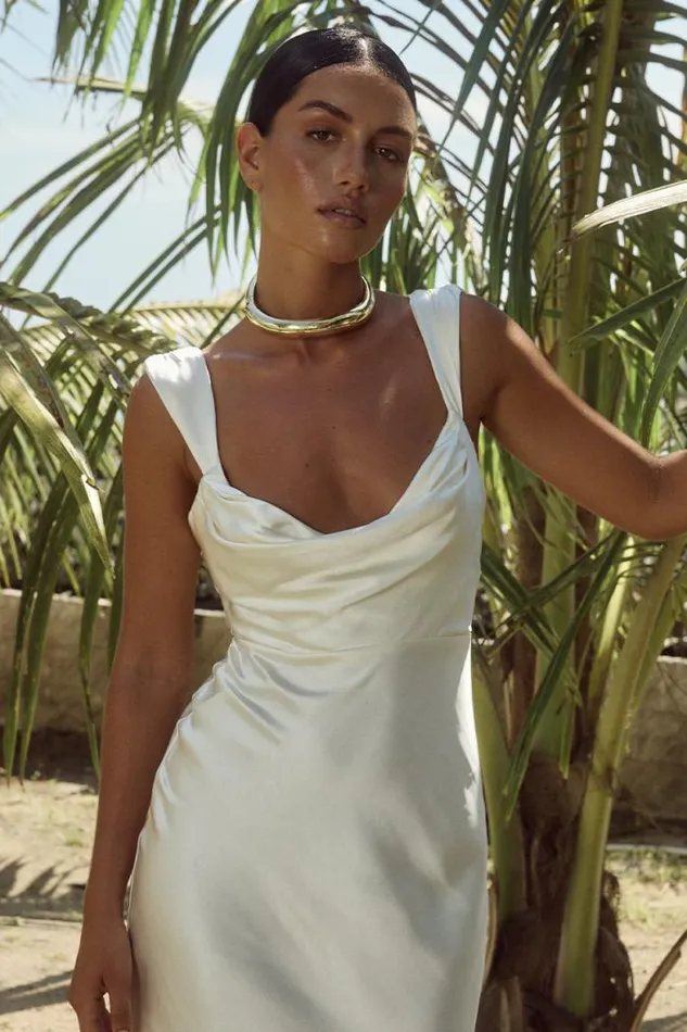 Runaway The Label Midi Shop HAVANNA MIDI DRESS 8211 IVORY