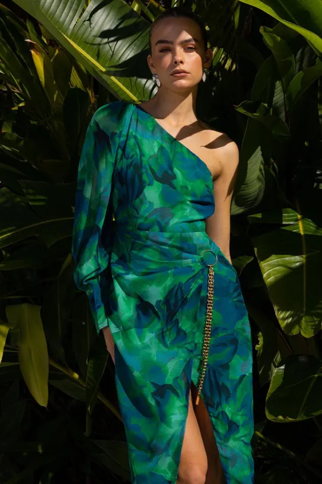 Runaway The Label Midi Shop KANA MIDI DRESS 8211 CALISTA GREEN