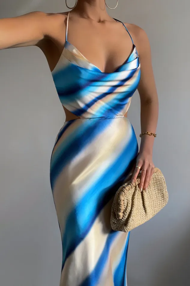 Runaway The Label Midi Shop Kinselas Dress 8211 Blue
