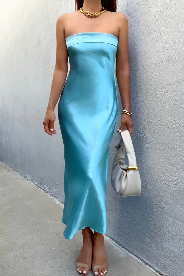 Runaway The Label Midi Shop Leila Slip Dress 8211 Aqua