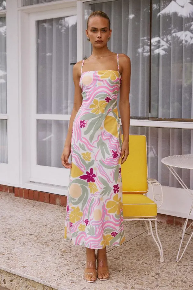 Runaway The Label Midi Shop LEO SLIP DRESS 8211 AVELINE PRINT